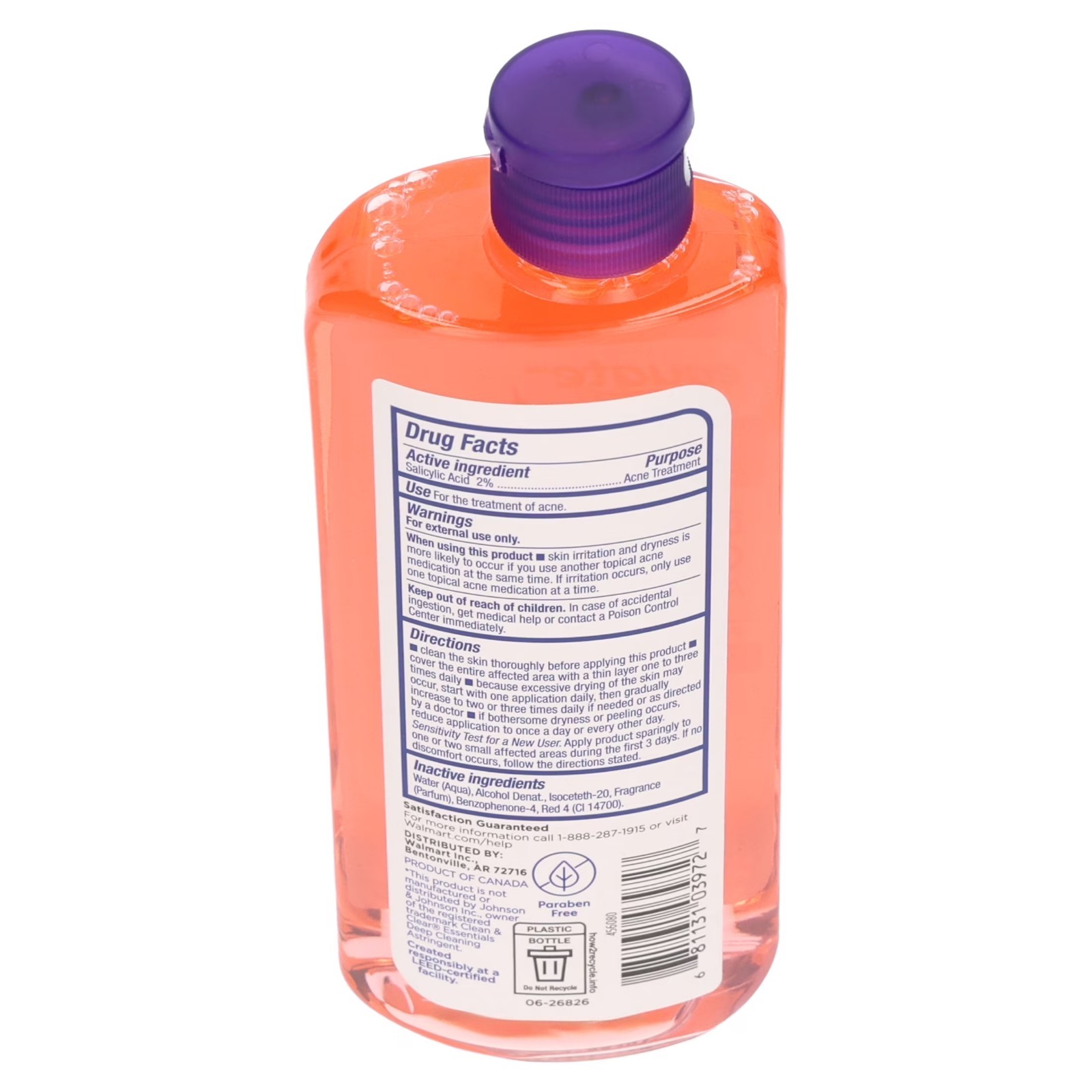 (3 pack) Equate Beauty Deep Cleaning Acne Care Facial Astringent, 8 fl oz