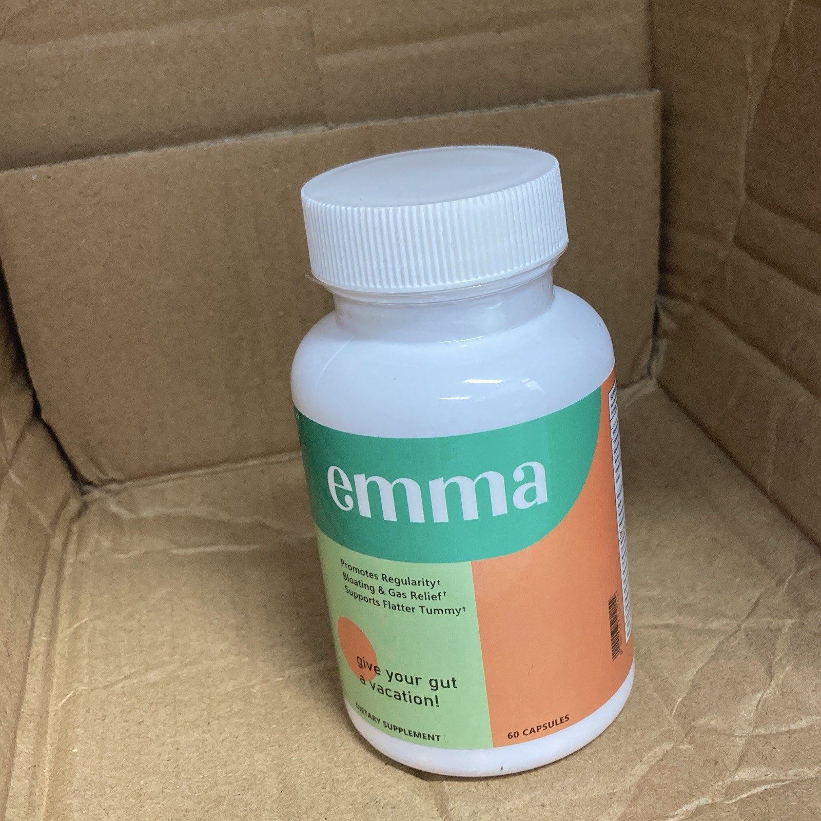 emma Dietary Supplement Gas Relief Gut Support Capsules 60 Count Unisex Adult