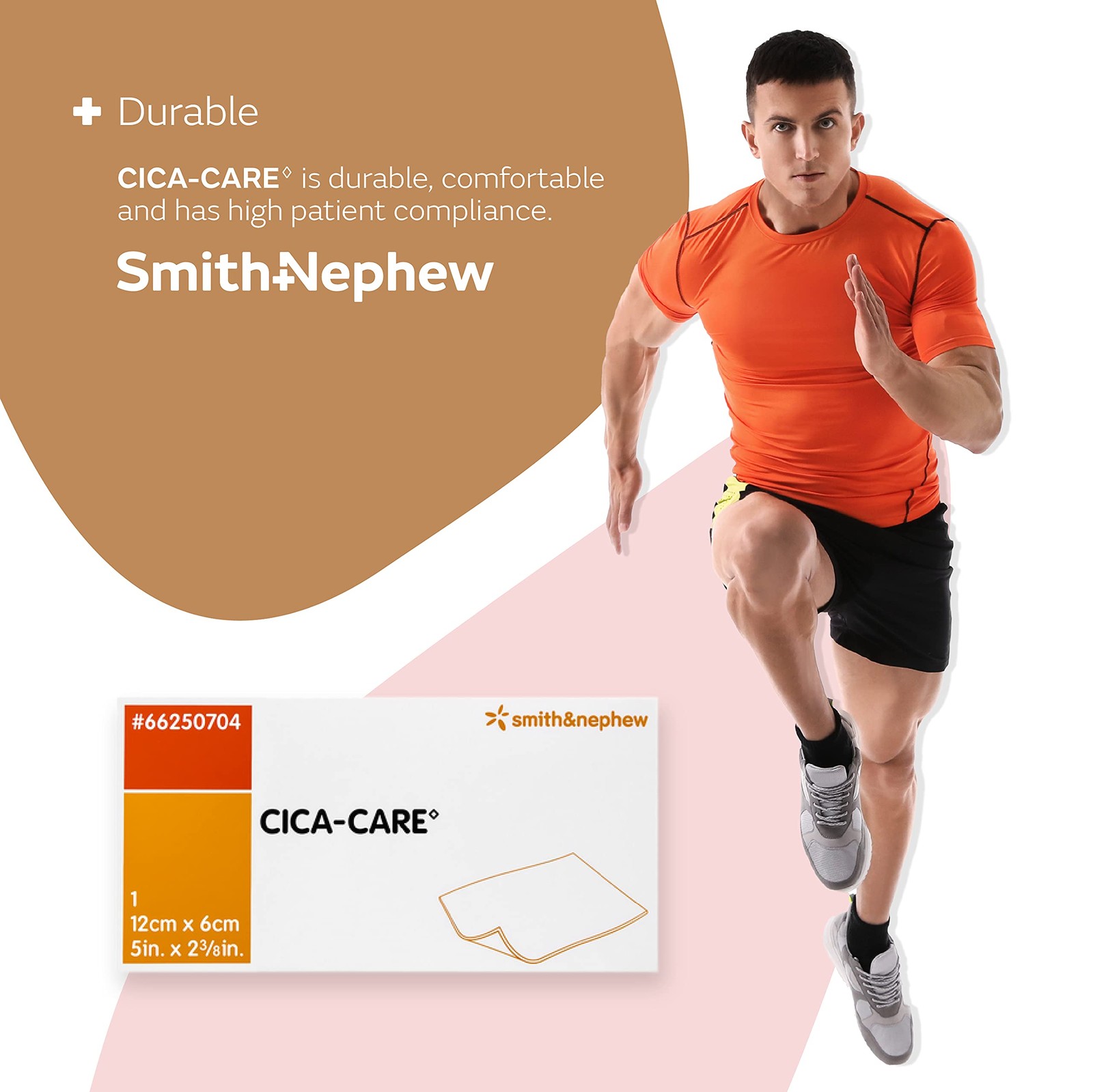 Silicone Gel Sheet Scar Management 12 cm by 6 White Orange CICA Care PHARMAIDEA
