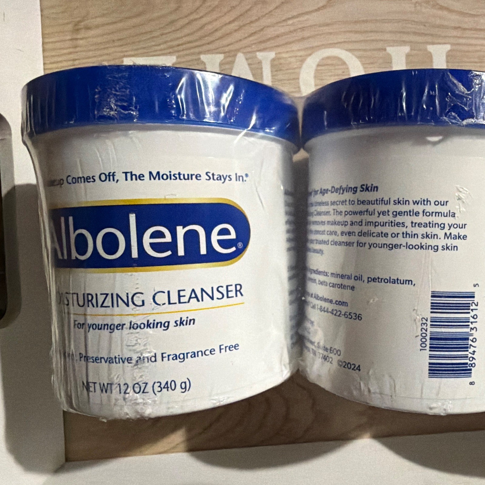 Albolene Moisturizing Cleanser Balm Fragrance & Preservative-Free 12 oz 3 Jars