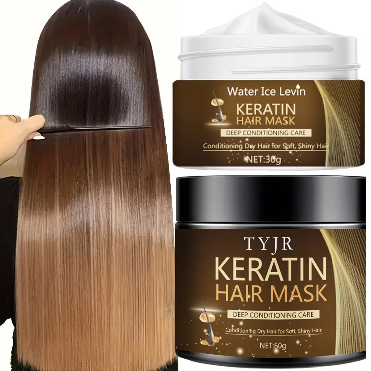Keratin Hair Mask Protein Repair Treatment for Dry Damaged Frizzy Hair