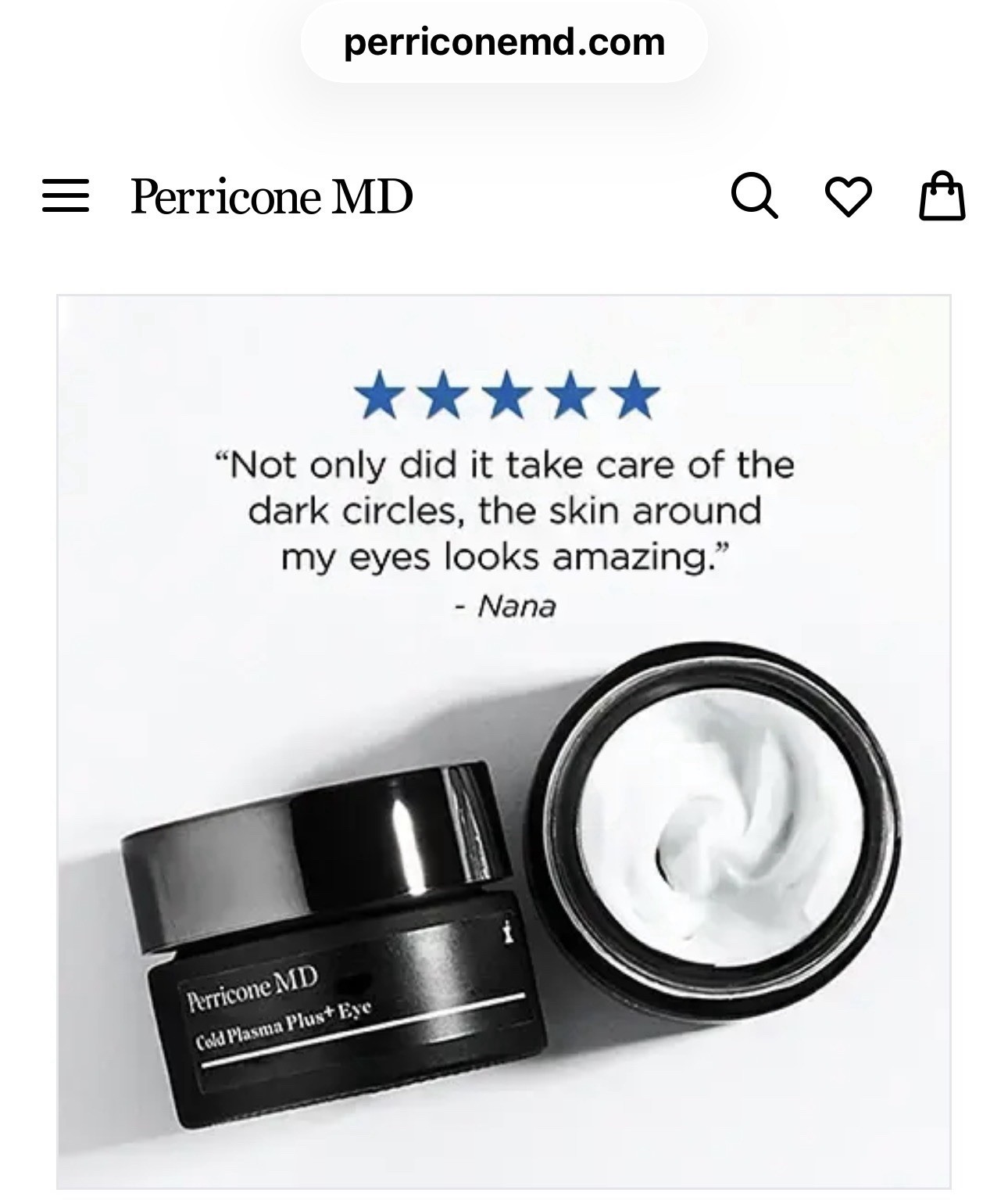 Perricone MD Cold Plasma Plus+ Advanced Eye Cream for Eye 0.5 fl oz