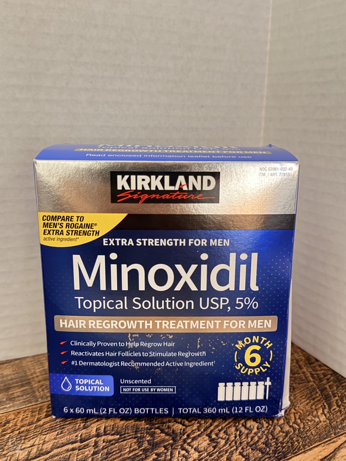 Kirkland Signature Minoxidil 5% Extra Strength Men Hair Regrowth EXP 06/27