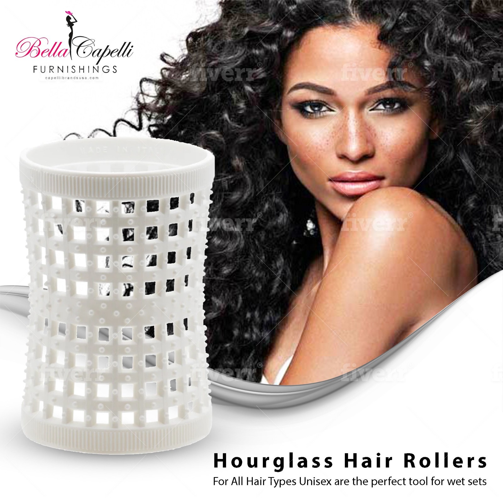 Hourglass All Hair Types Unisex Rollers– Orange 22mm/0.87in – Pack of 12