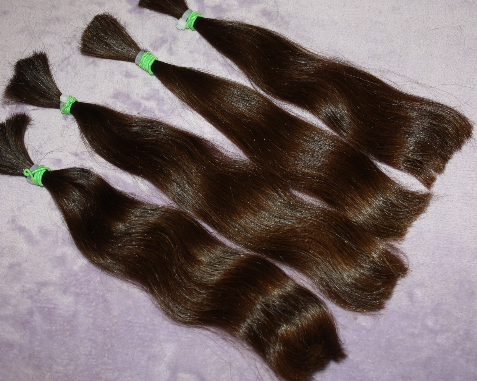 HAIR REBORN WIG 13 IN 3.9oz FINE & SILKY DARK GOLDEN BRUNETTE PONYTAILS F90