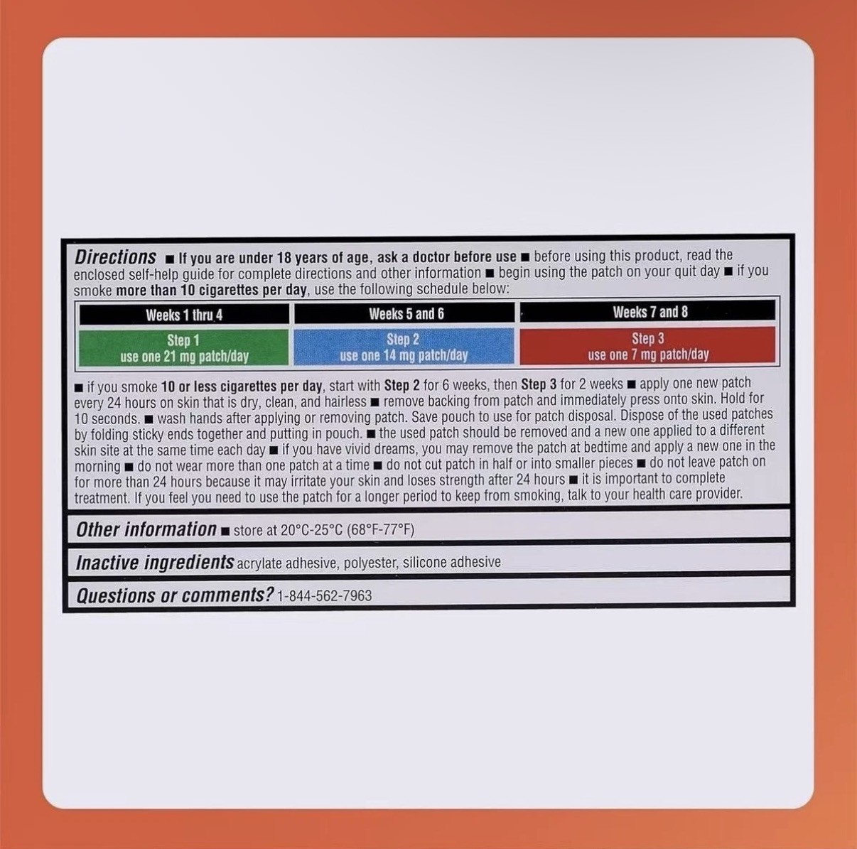 1 Pack Rugby Clear Nicotine 21mg Transdermal System Patch Step Exp 06/2028