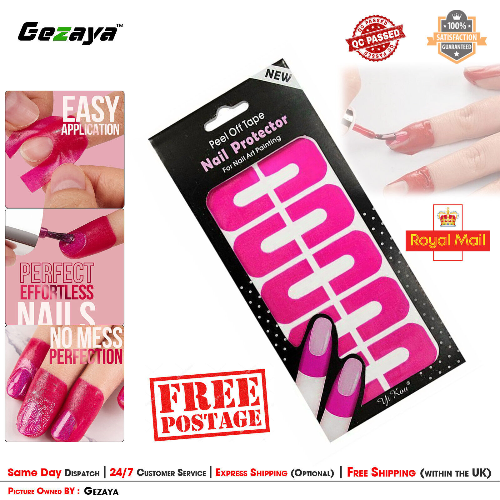 Nail Peel Off Latex U Shaped Spill Proof Cover Manicure Polish Skin Protector