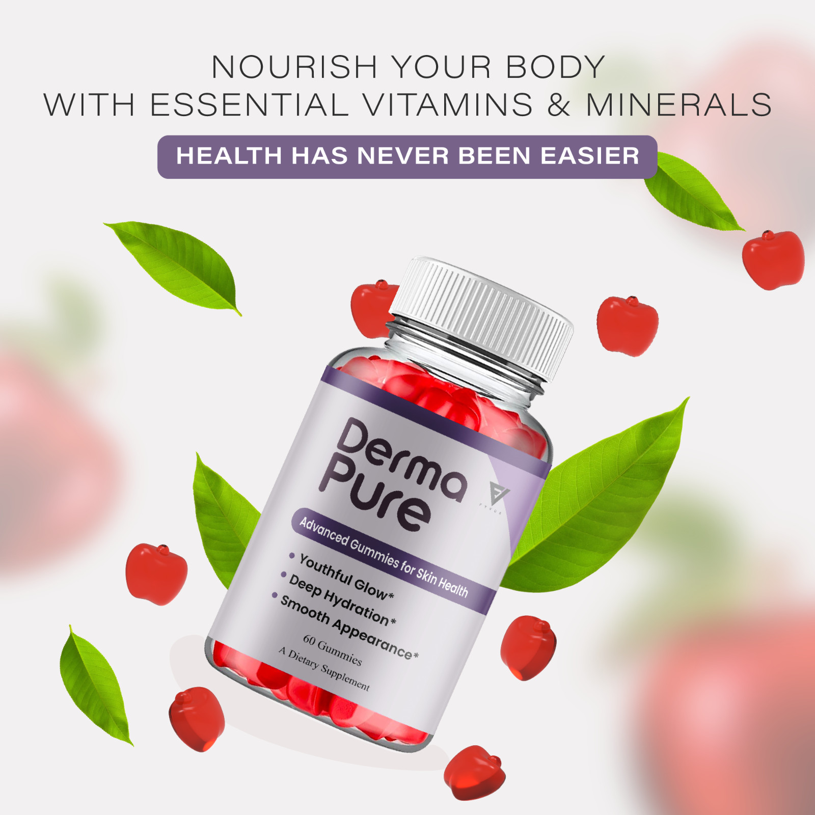 Derma Pure Skin Gummy, DermaPure Skin (60 Gummies)