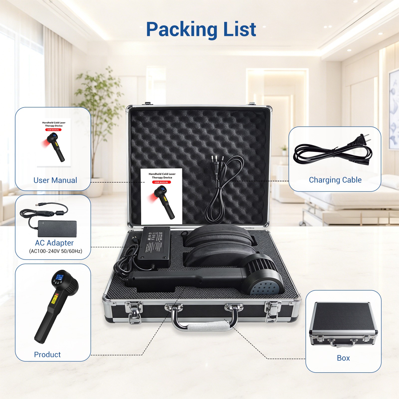 305W Super Pulsed Laser Therapy Device for Pain Relief 660nm 808nm 905nm Home