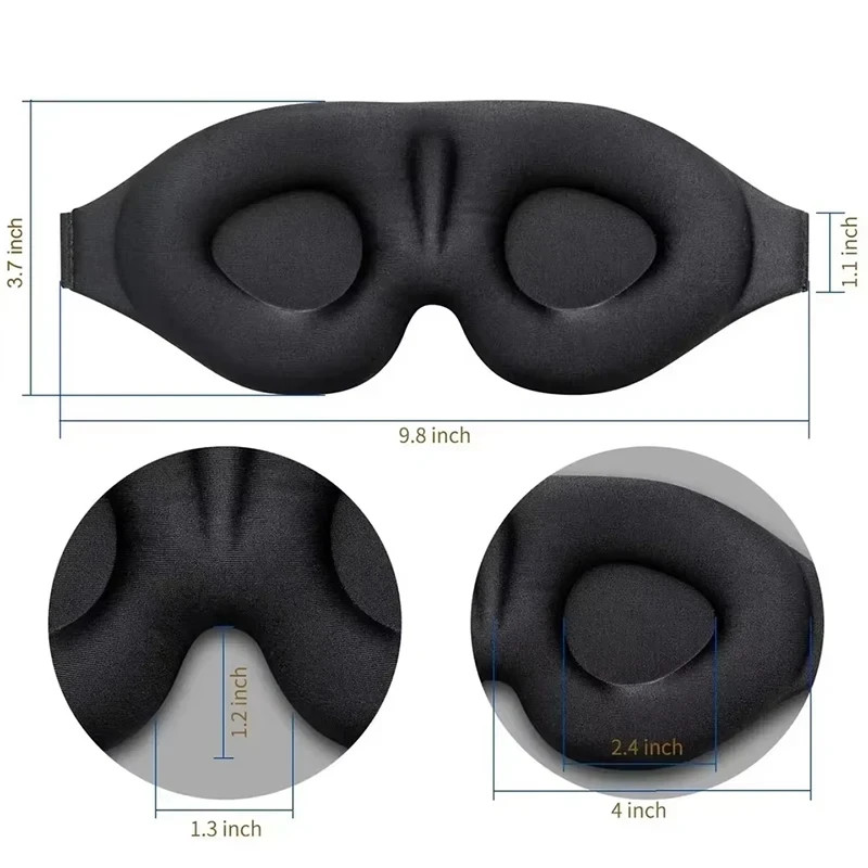 MZOO Luxury Sleep Eye Mask for Side Sleeper Men Women, Zero Eye Pressure 3D Mask