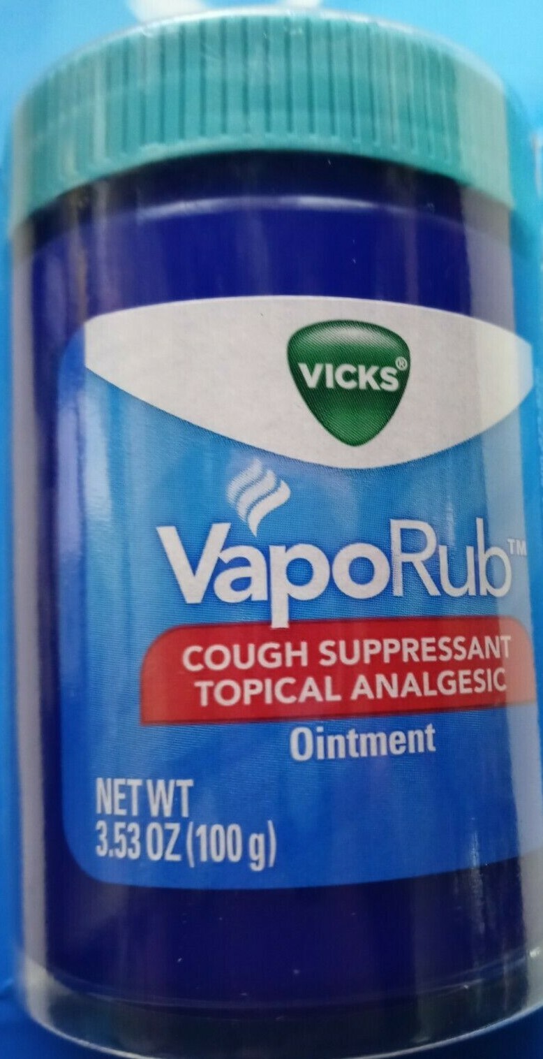 Vicks VapoRub Chest Rub Ointment, Relief from Cough, Cold, Aches, & Pains (100g)