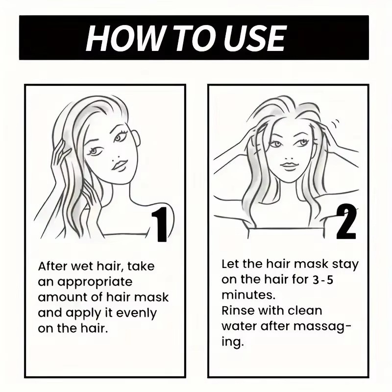 Keratin Hair Mask Protein Repair Treatment for Dry Damaged Frizzy Hair