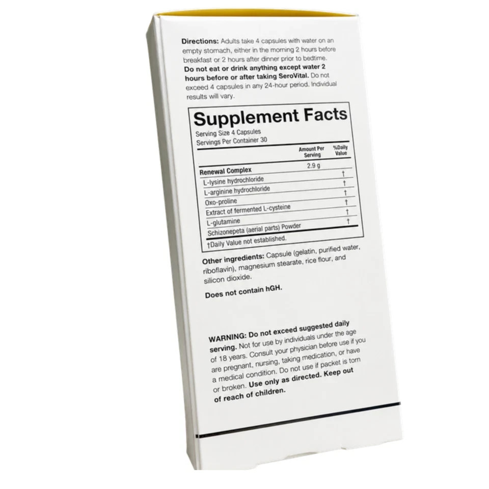 SeroVital Reverse The Signs of Aging Dietary Supplement – 120 Capsules