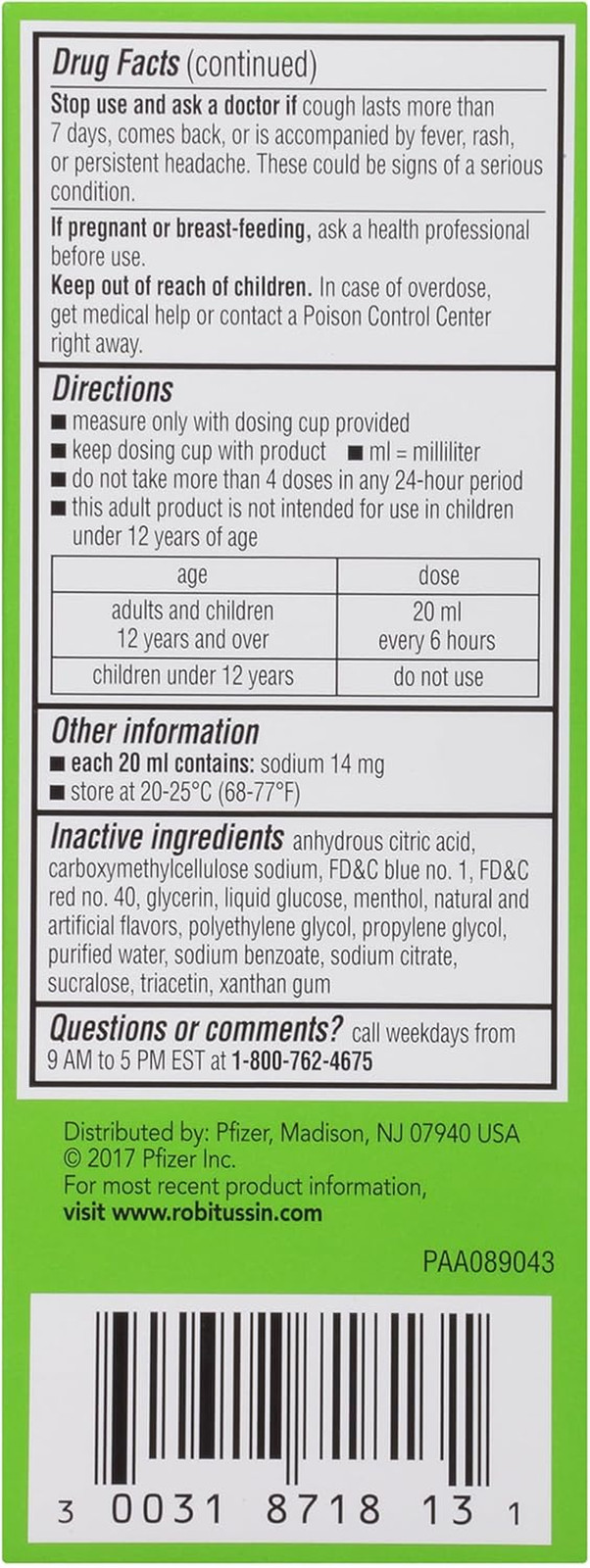 Maximum Strength Nighttime Cough DM 4 Fl Oz