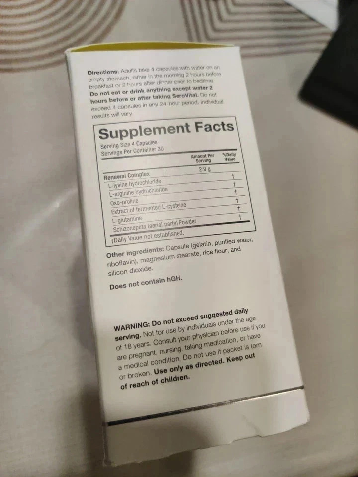 SeroVital Reverse The Signs of Aging Dietary Supplement – 120 Capsules