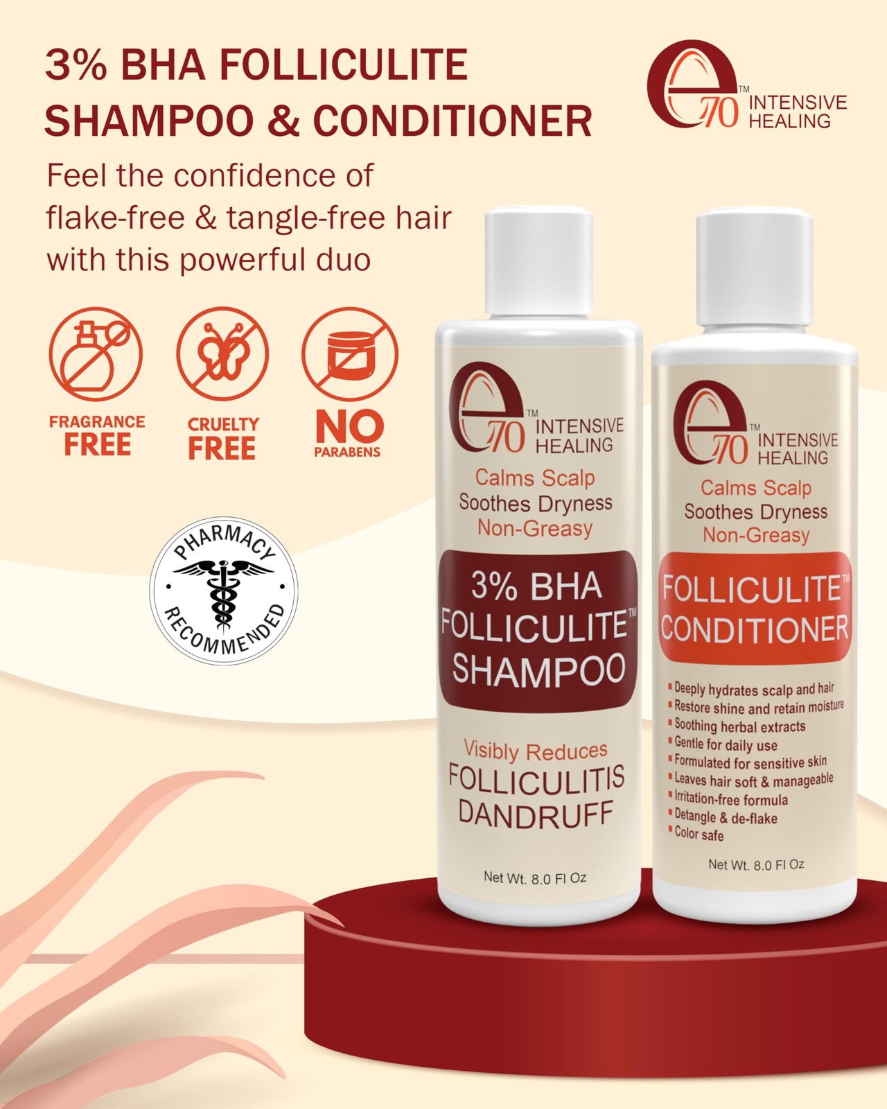 Folliculitis Treatment Shampoo And Conditioner 3 Bha Salicylic Acid Aloe Tea