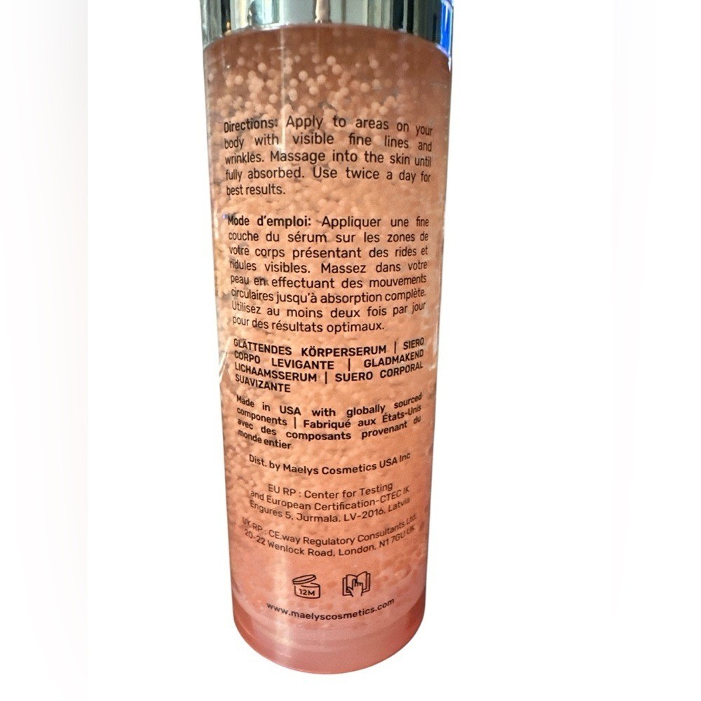 Maelys B-GLOSSY Smoothing Body Serum- Helps Reduce the Look of Wrinkles 3.4oz