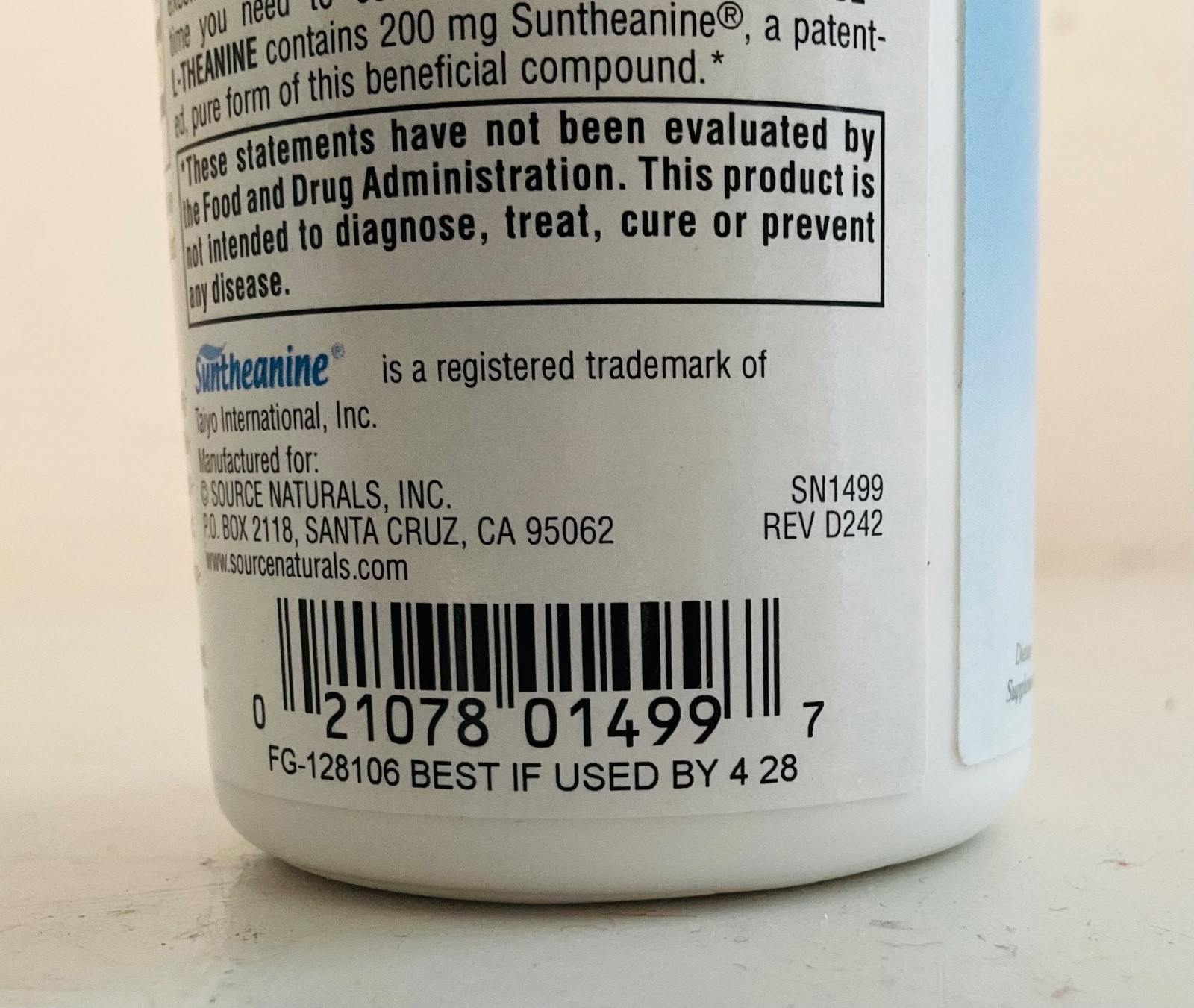 Source Naturals Serene Science L-Theanine 200 mg 60 Tabs