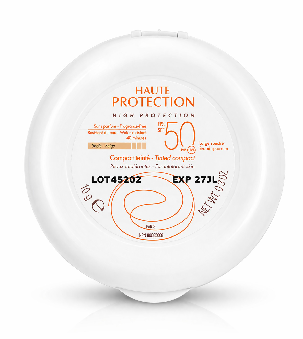Avene High Protection Tinted Compact SPF 50 Sable Beige – 0.3 Oz