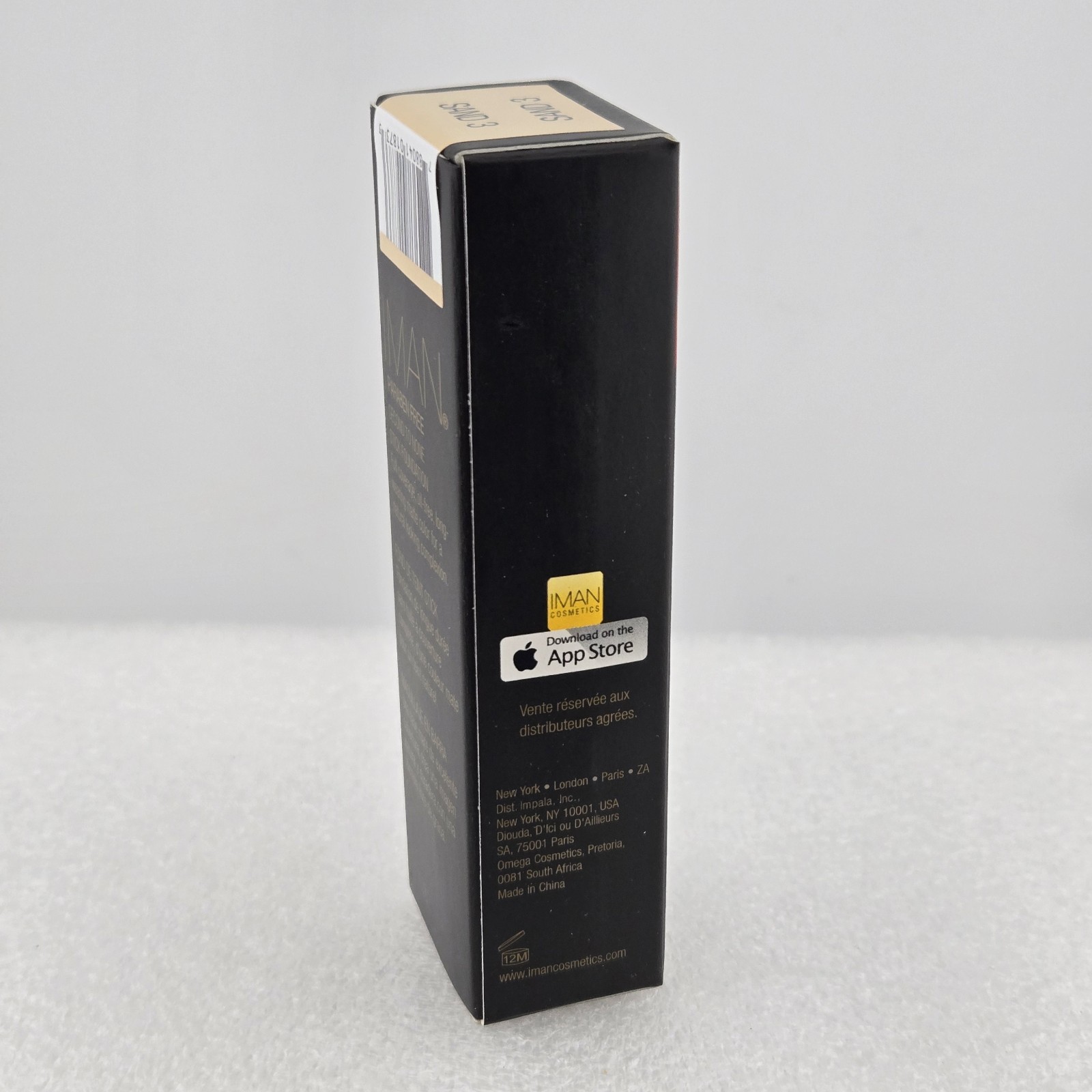 IMAN Second to None Stick Foundation SAND 3 Full Coverage Oil-Free Matte .28oz