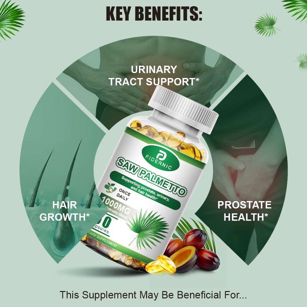 120 Saw Palmetto 1000mg – Premium Health Supporting proslate urinary, and hair