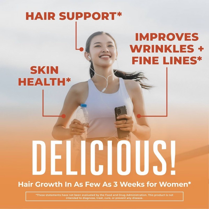 MaryRuth’s Liquid Morning Vegan Multivitamin + Hair Growth – Peach Mango 15.2oz