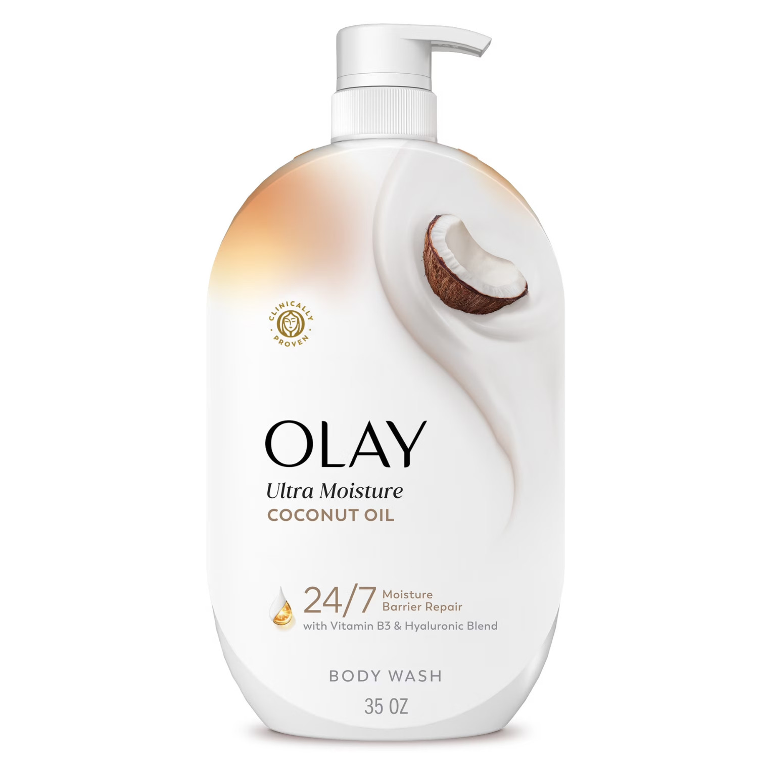 Olay Ultra Moisture Body Wash Coconut Oil Vitamin B3 Hyaluronic Blend 35oz