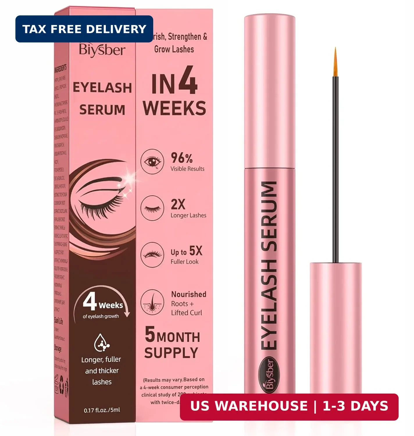 Lash Serum for Eyelash Growth: Premium Eyelash Growth Serum with Advanced Formul