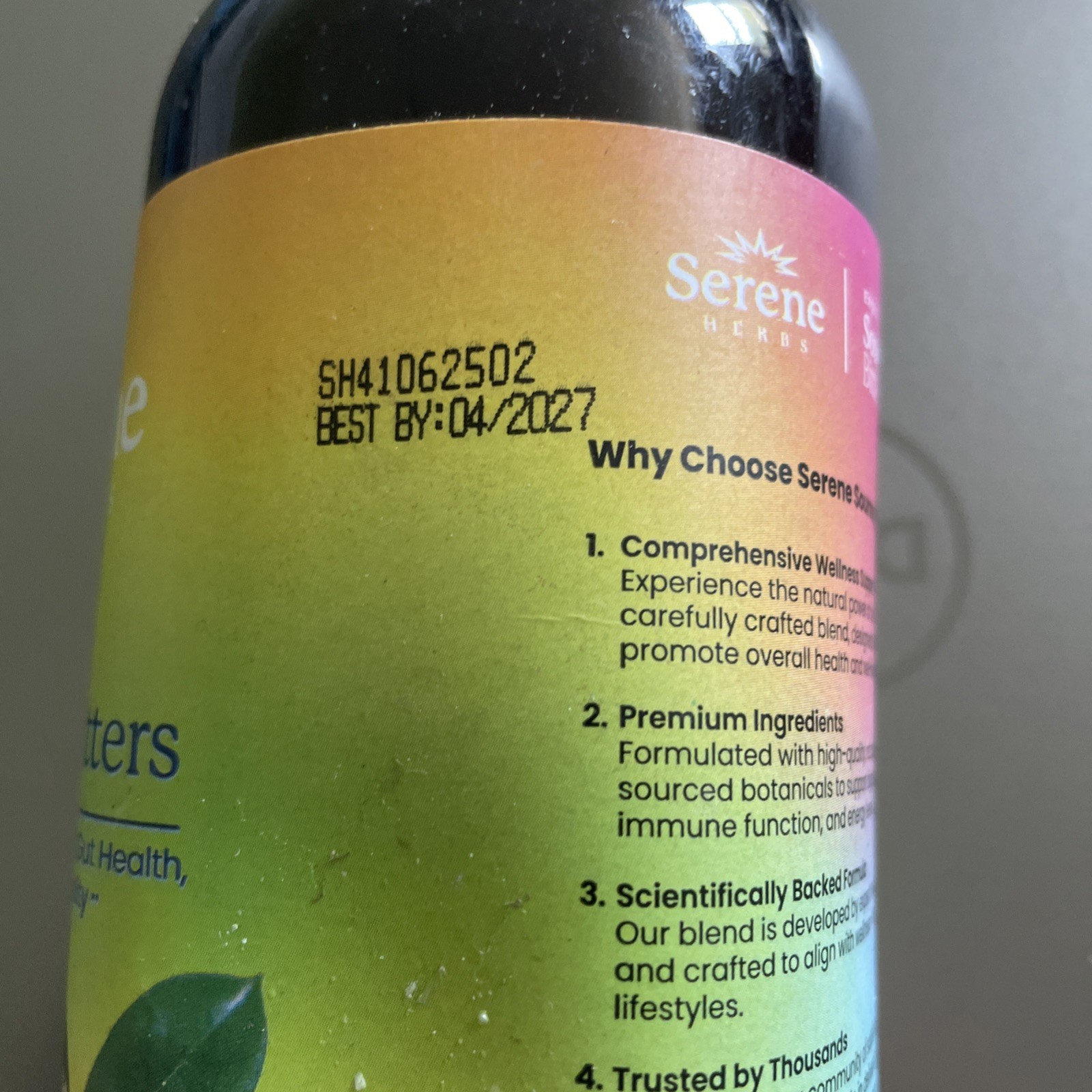 Serene Herb Exotic Soursop Bitters Liquid Gut Health Detox Lasting Vitality 16oz