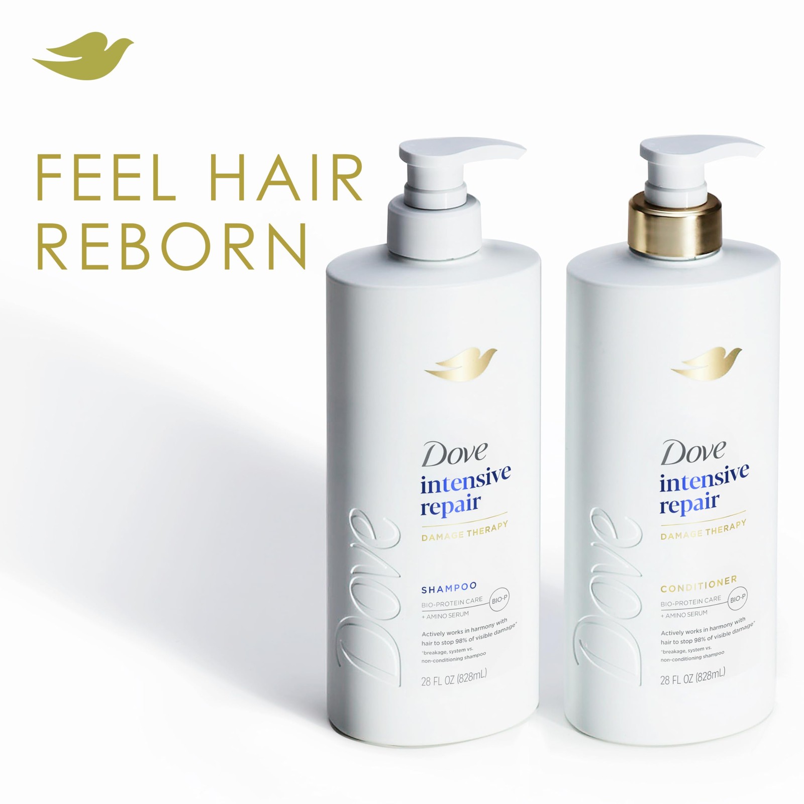 Conditioner Intensive Repair Damaged Hair Bio Protein 28 Fl Oz Pack Dove Care
