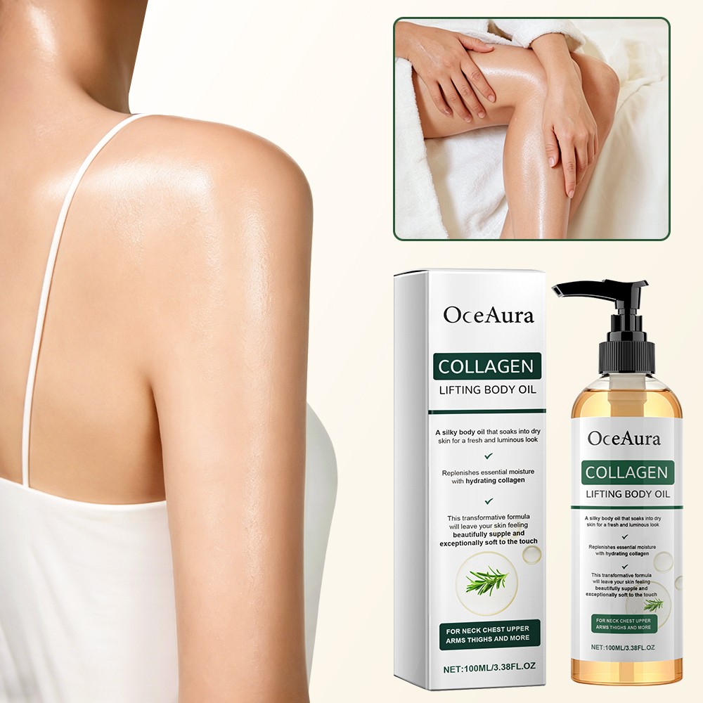 5PCS 100ml Collagen Lifting Body Oil Anti Aging for Neck,Chest,Upper,Arms,Thighs