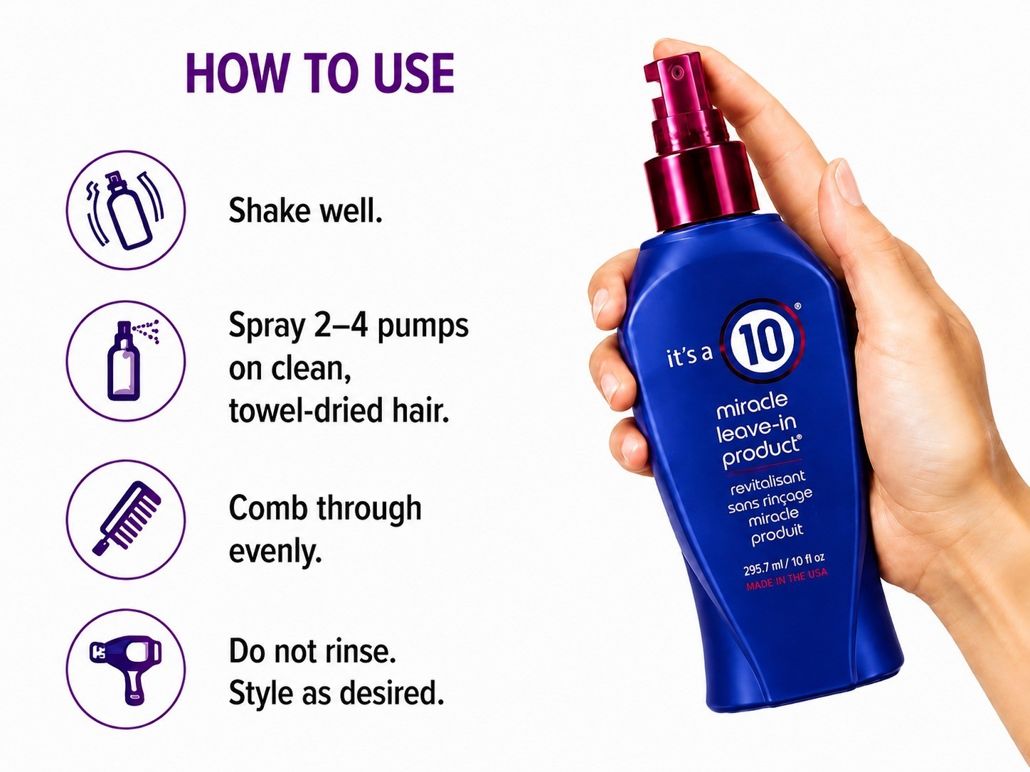 It’s A 10 Miracle Leave-In Product Conditioner Treatment All Hair Types 10oz