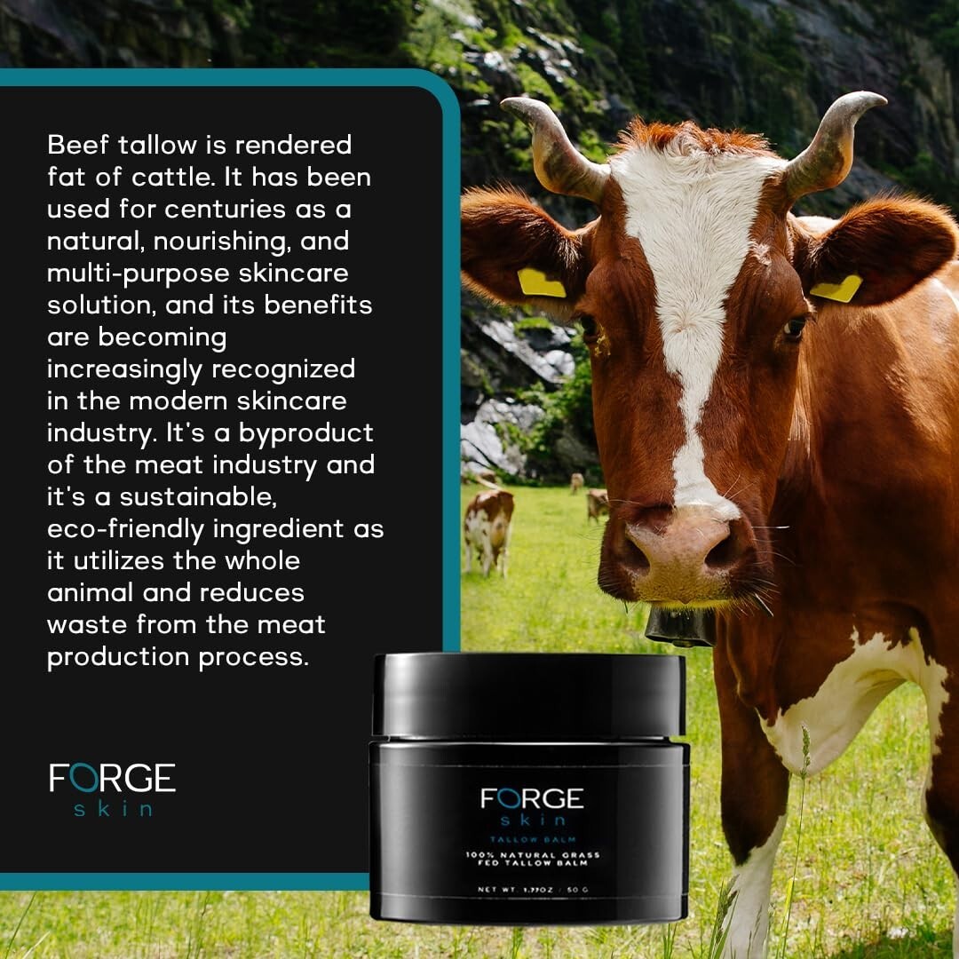 Forge Skin Men’s Wrinkle Defense Beef Tallow Balm for Skin- 1.77 OZ | Mens Sk…