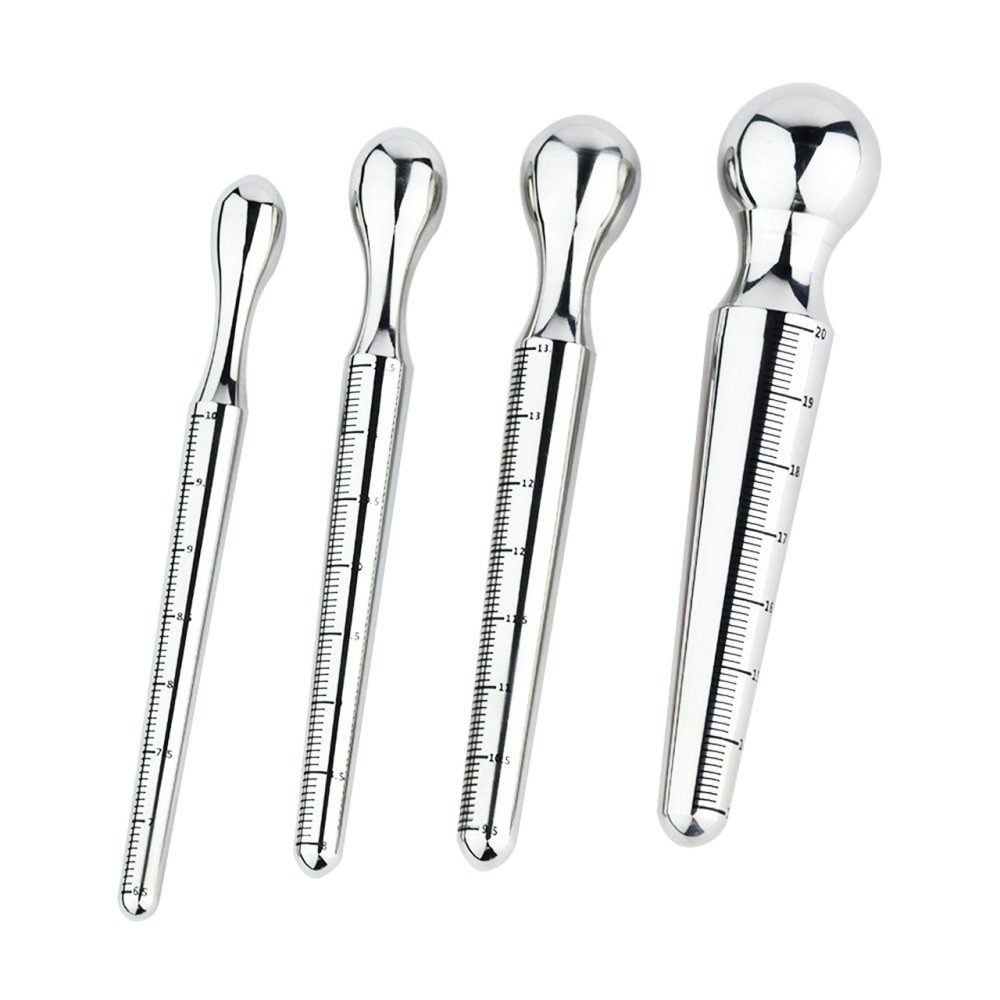 Stainless Steel Horse Eye Dilator Stick Urethra Plugs Male Chastity Exercise