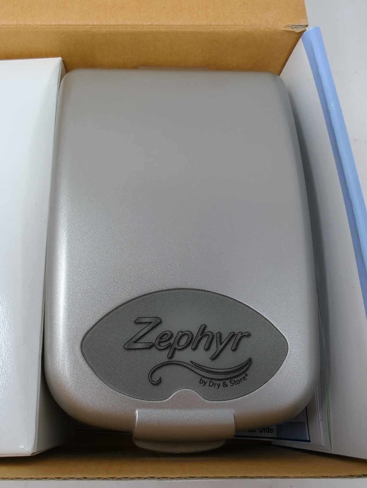 Zephyr by Dry & Store Hearing Aid Dryer NEW w/ Dry Brik Captures Moisture & Odor