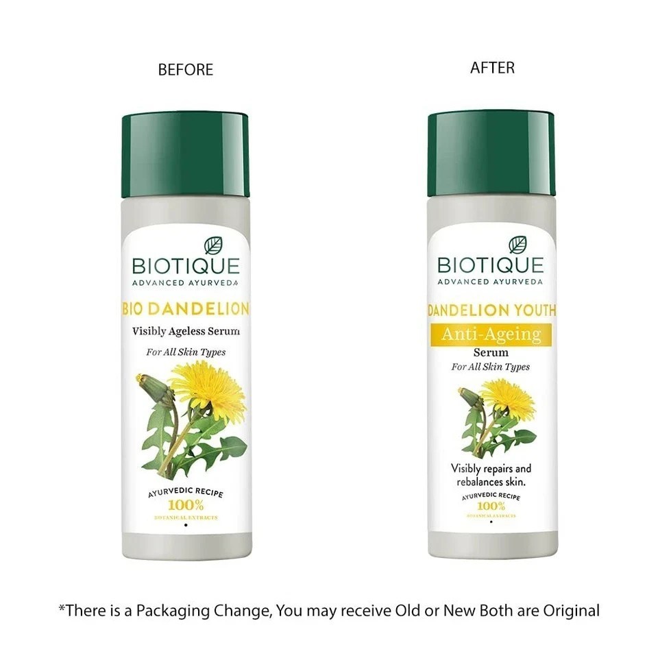 Biotique Dandelion Youth Anti Ageing Serum For All Skin Types 190ml