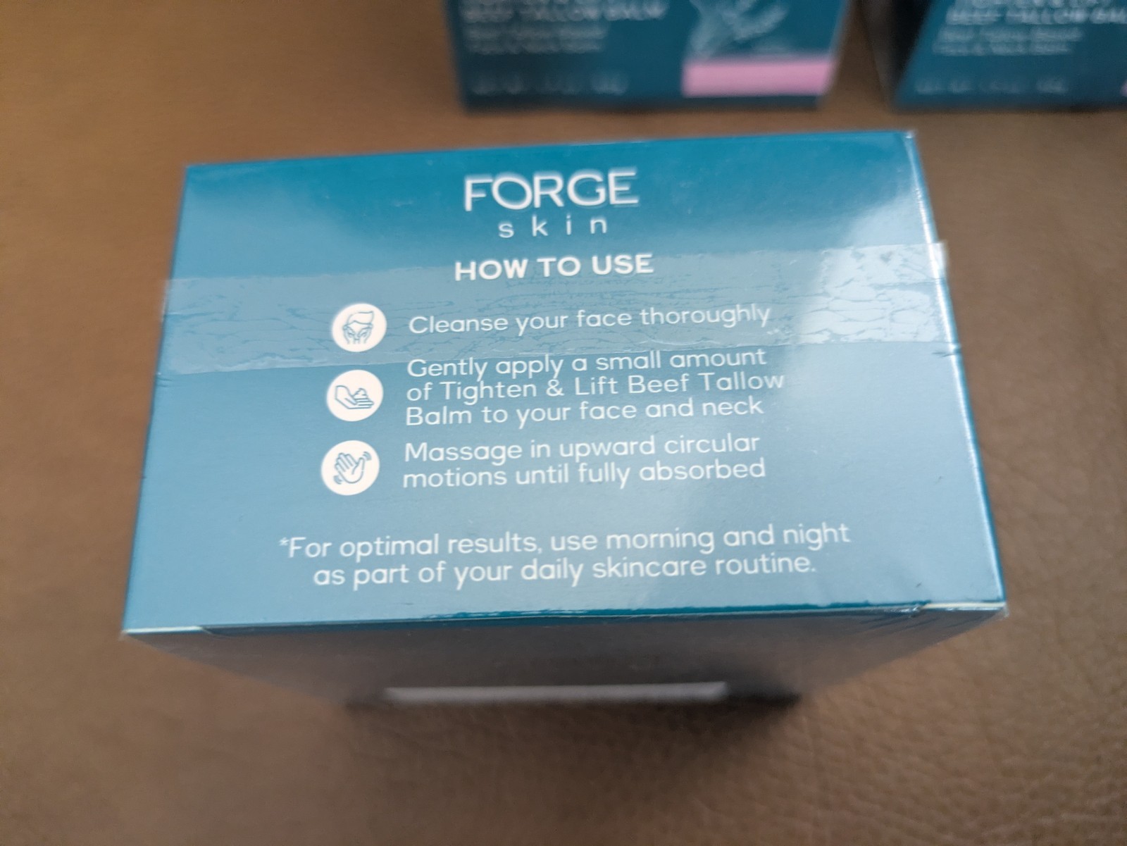 LOT OF 3 NEW Forge Skin Scented Tighten & Lift Beef Tallow Face/Neck Balm 1.7oz