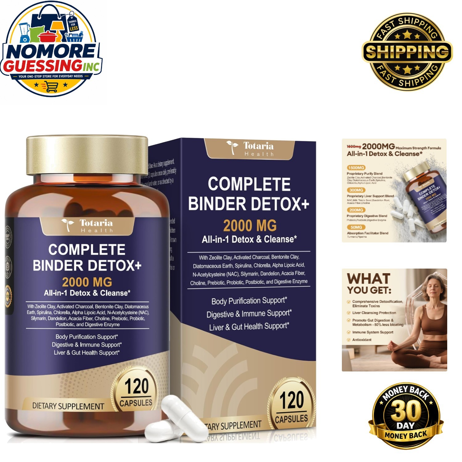 7-Layer Detox Formula with Activated Charcoal – 2000MG for Complete Body Cleanse