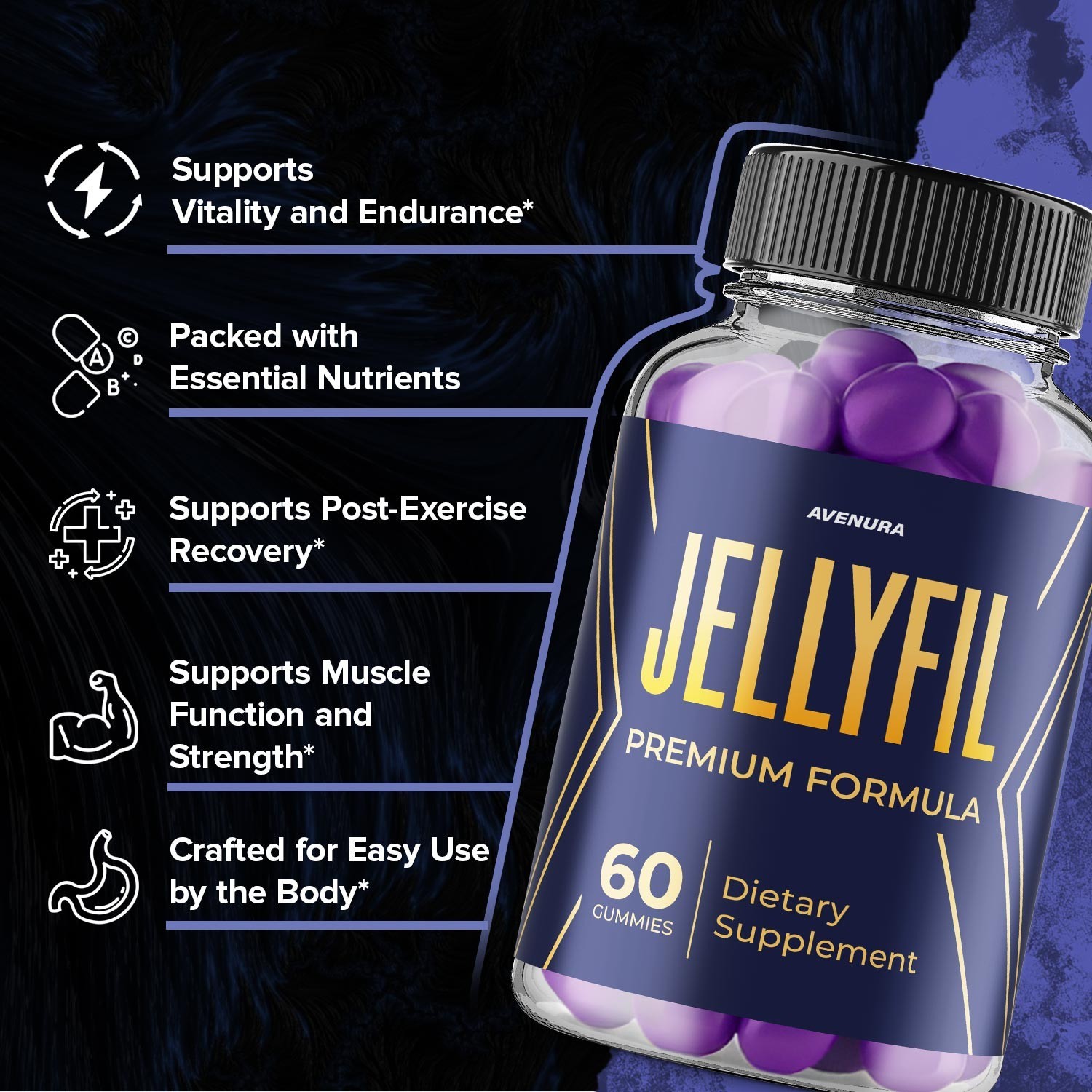 (1 Pack) Jellyfil Gummies for Men – Jellyfil Male Gummy Advanced Formula