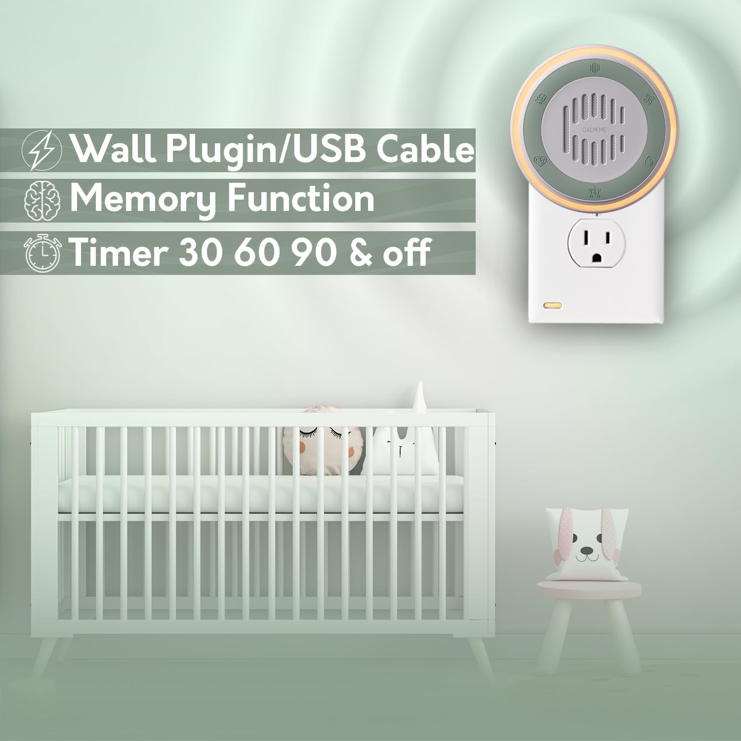 Wall Plug in White Noise Sound Machine for Office Privacy & Noise Canceling, Whi