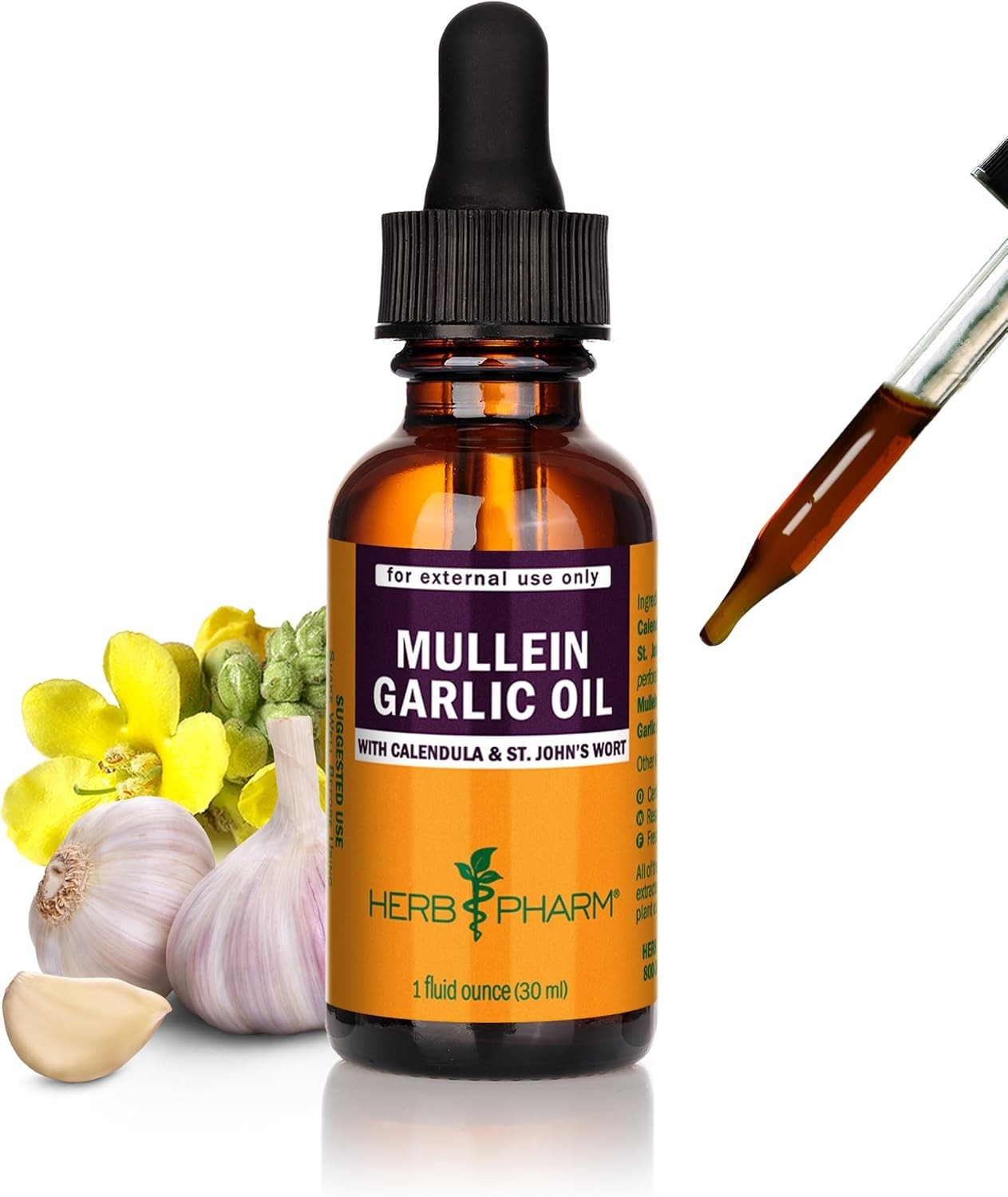 Mullein Garlic Oil Drops – Natural Herbal Remedy for Skin Support (1 oz)