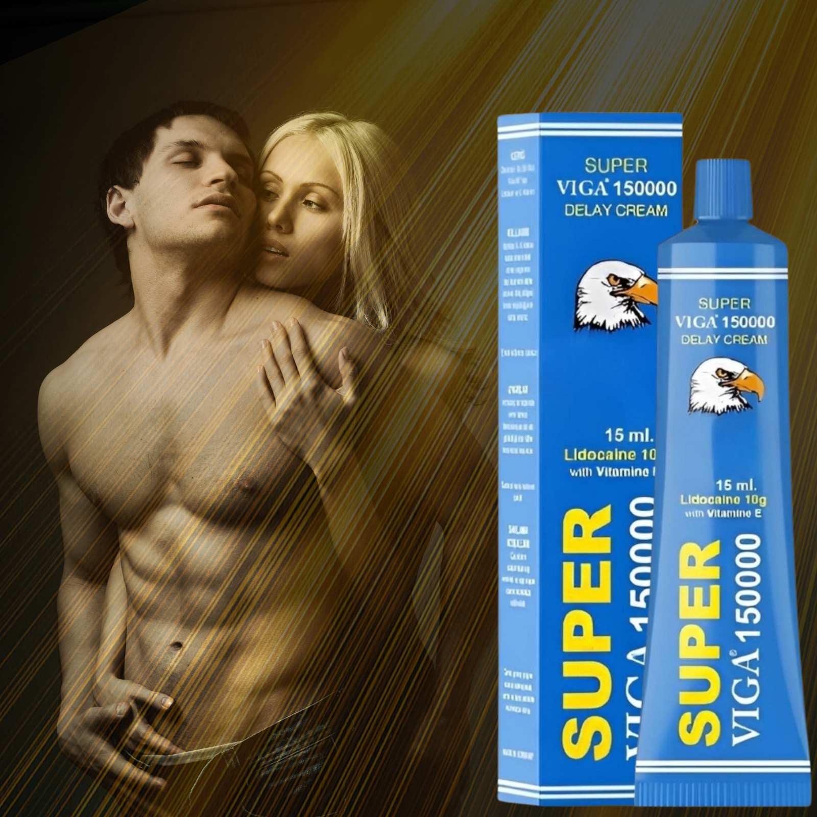 Viga 150000 for Men Long-Lasting Delay Cream 100% Natural Pack of 2