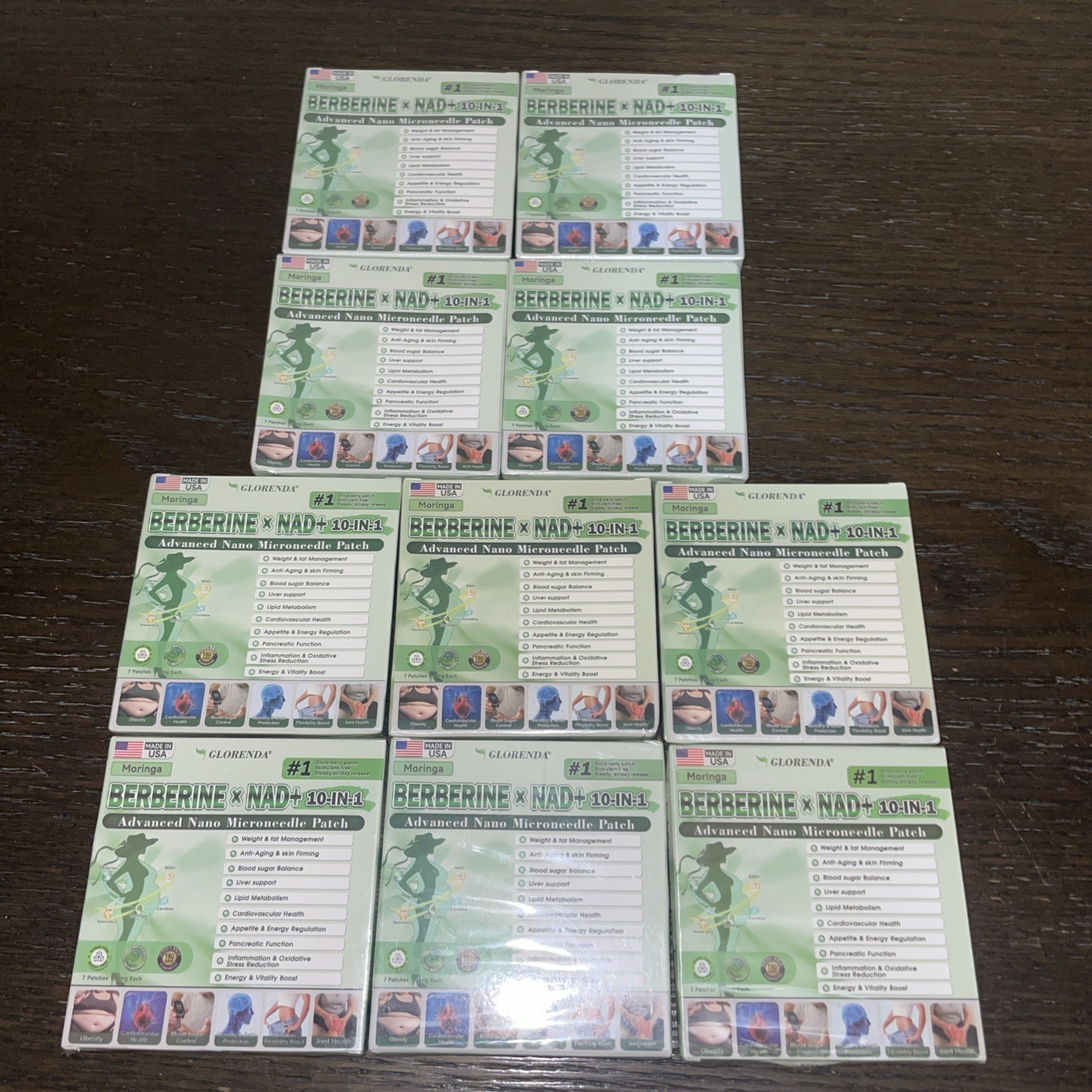 10x Moringa Berberine x NAD+ 10-in-1 Advanced Nano Microneedle Patch 70ct NEW