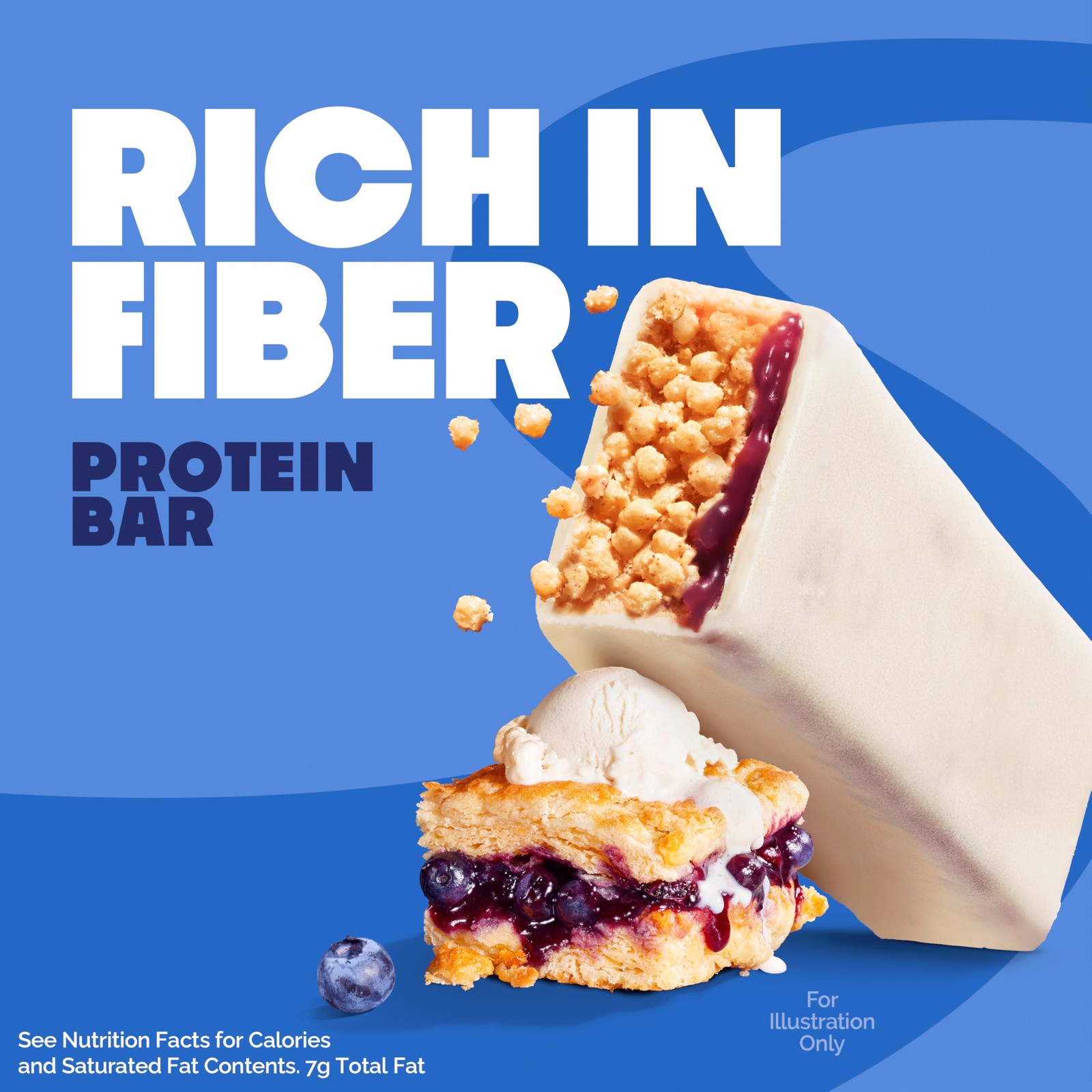 Quest Nutrition Crispy Blueberry Cobbler Hero Protein Bar, 16g 12 Count