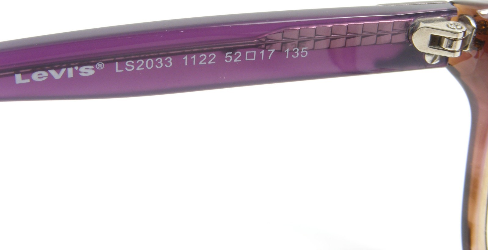 Levi’s LS2033 1122 Transparent Gradient Purple /Brown Eyeglasses Frame 52-17-135