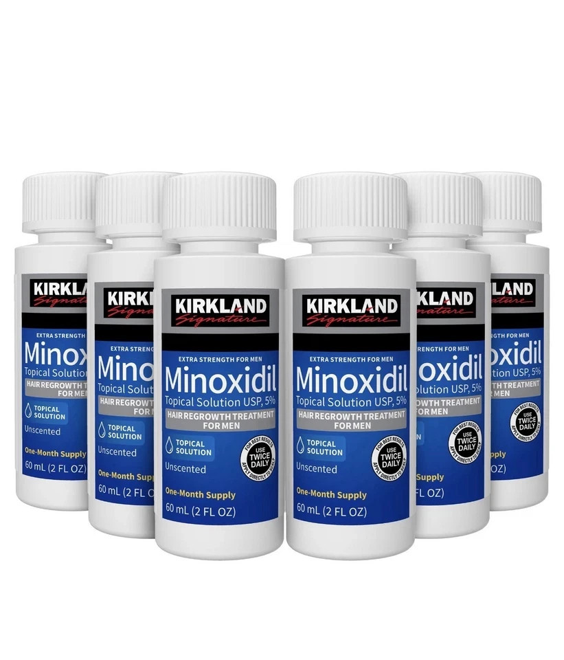 Kirkland Minoxidil 5% Hair Regrowth Solution Extra Strength Men 6 Month Supply