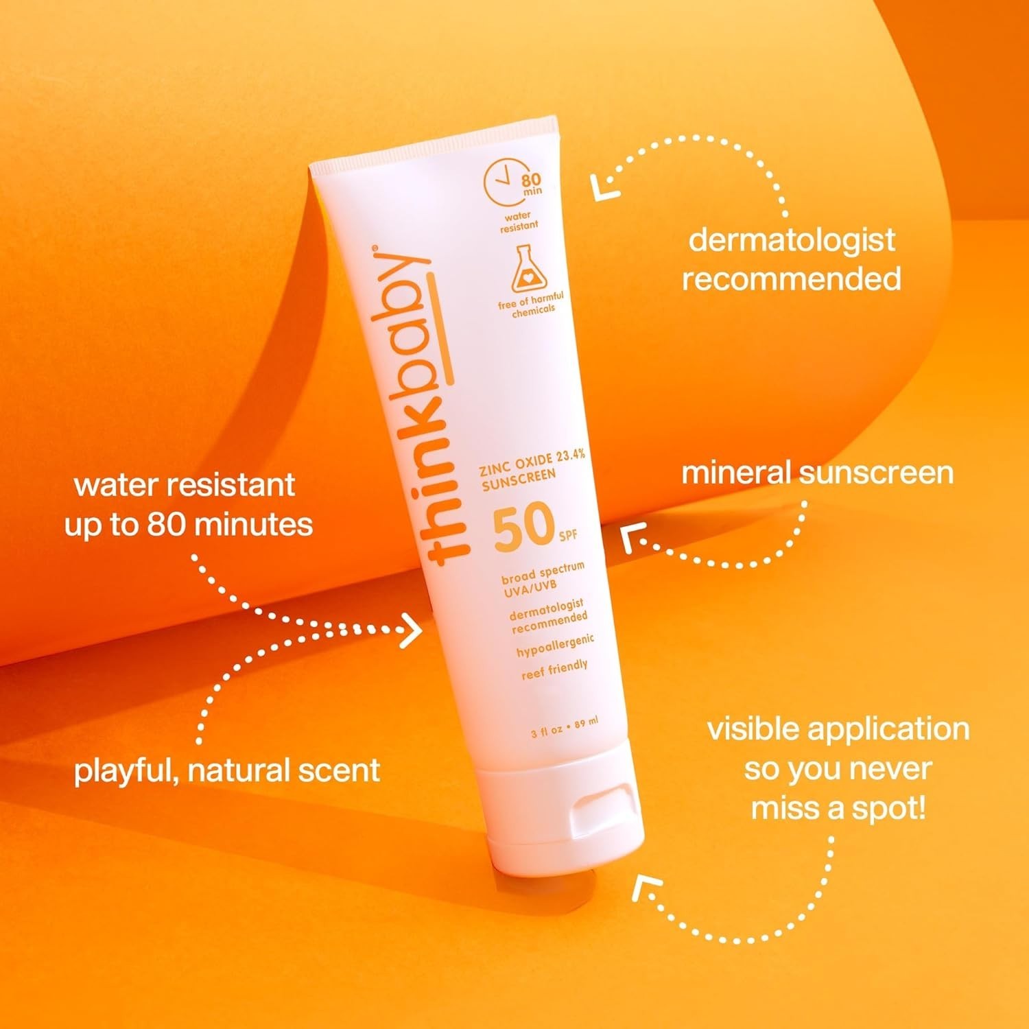 Baby Sunscreen SPF 50+ Mineral Water Resistant Broad Spectrum UVA Protection