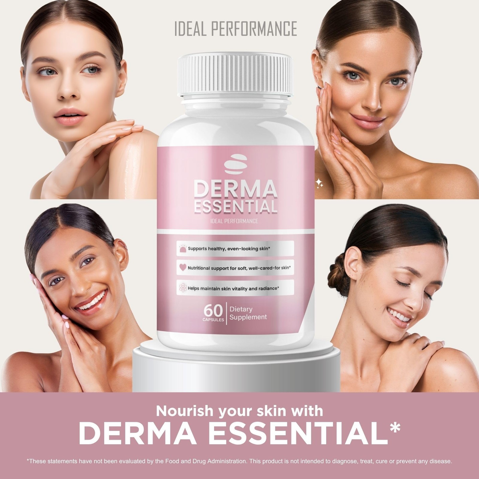 Derma Essential General Wellness Supplement – 300 Capsules (5 Pack)