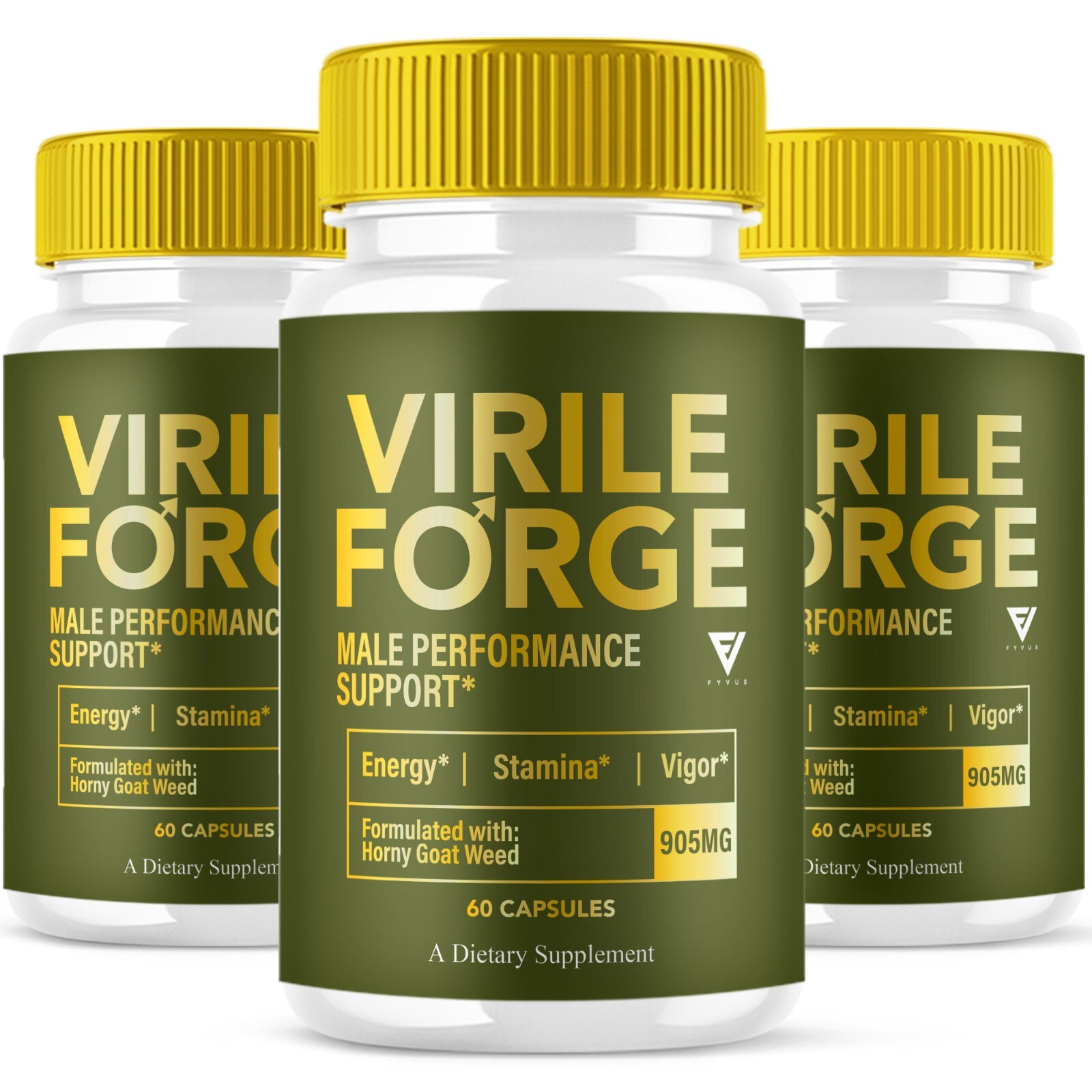 (3 Pack) Virile Forge Pills, VirileForge Max Performance Capsules (180 Capsules)