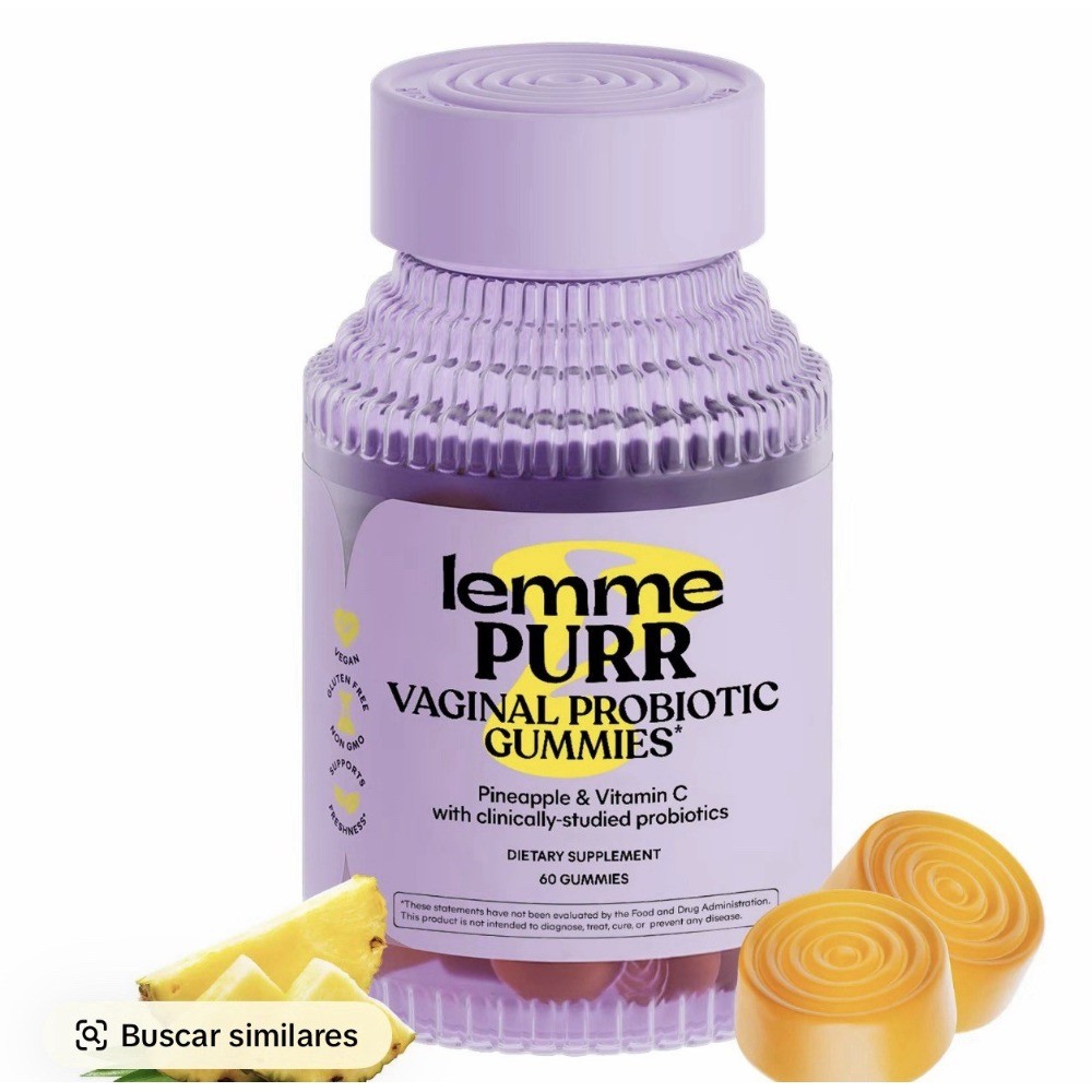 Lemme Purr Vaginal Probiotic Gummies Pineapple Vitamin C 60ct
